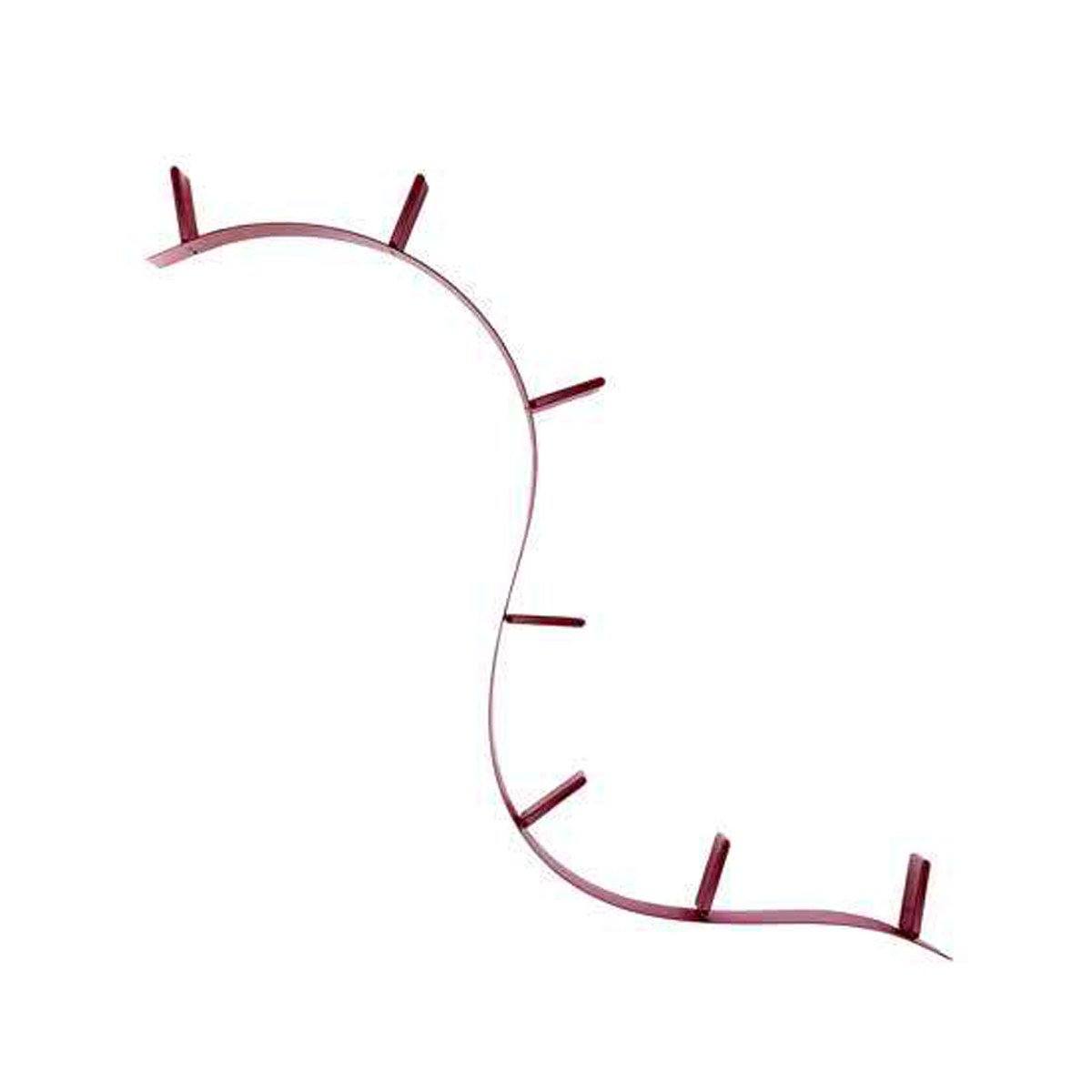 Bookworm storage Kartell Short Opaline Wine Red