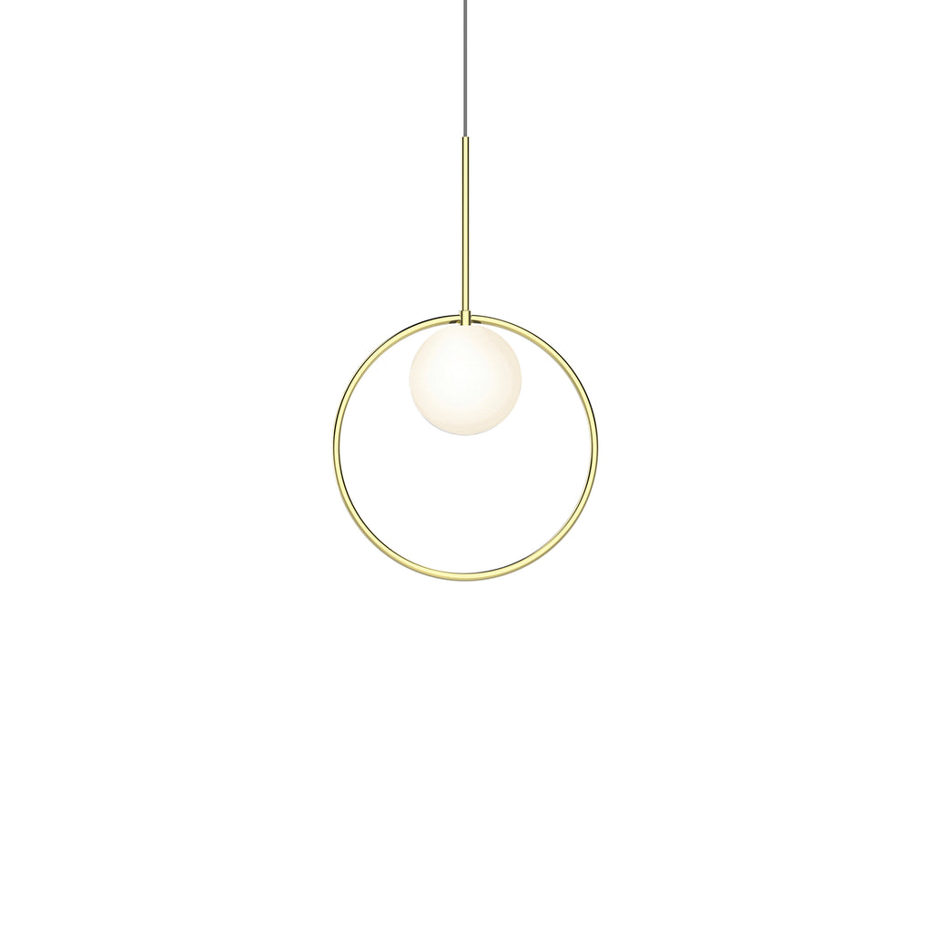 Bola Halo Led Pendant Pendant Lights Pablo Brass 12"