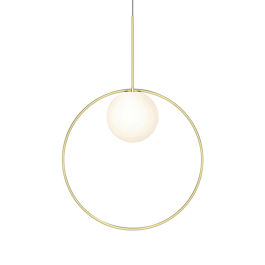 Bola Halo Led Pendant Pendant Lights Pablo Brass 22"