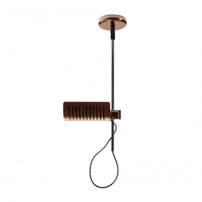 Colombo 885 L Pendant Light suspension lamps Oluce Anodic bronze/black stem