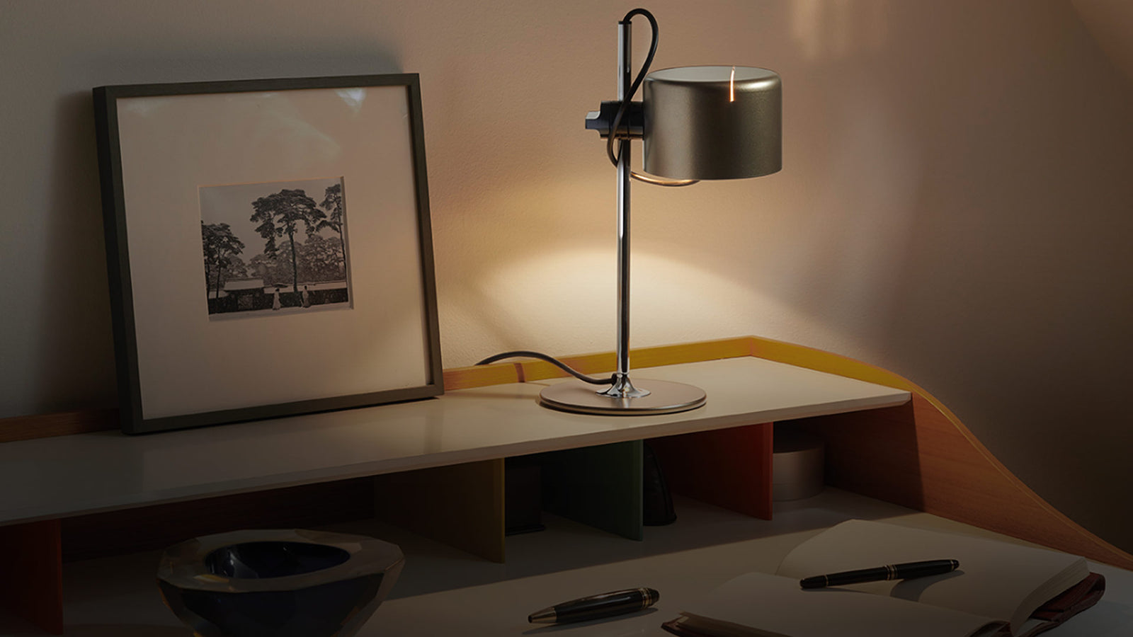 Mini Coupe Table Lamp Table Lamps Oluce Anodic Bronze