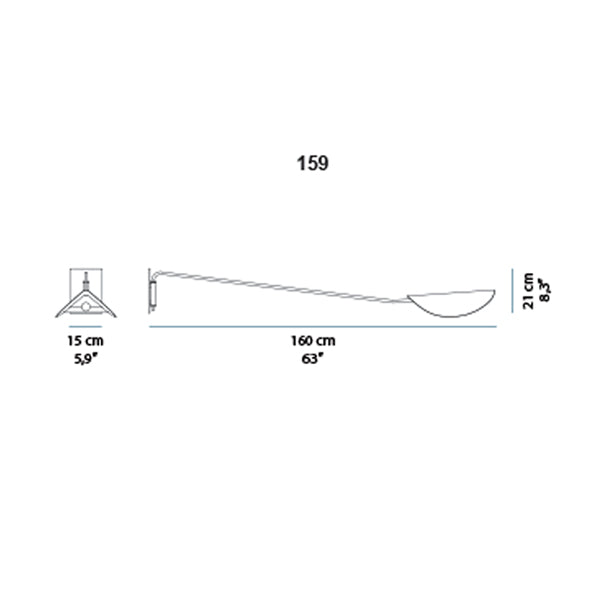Plume Wall Light 159 wall / ceiling lamps Oluce