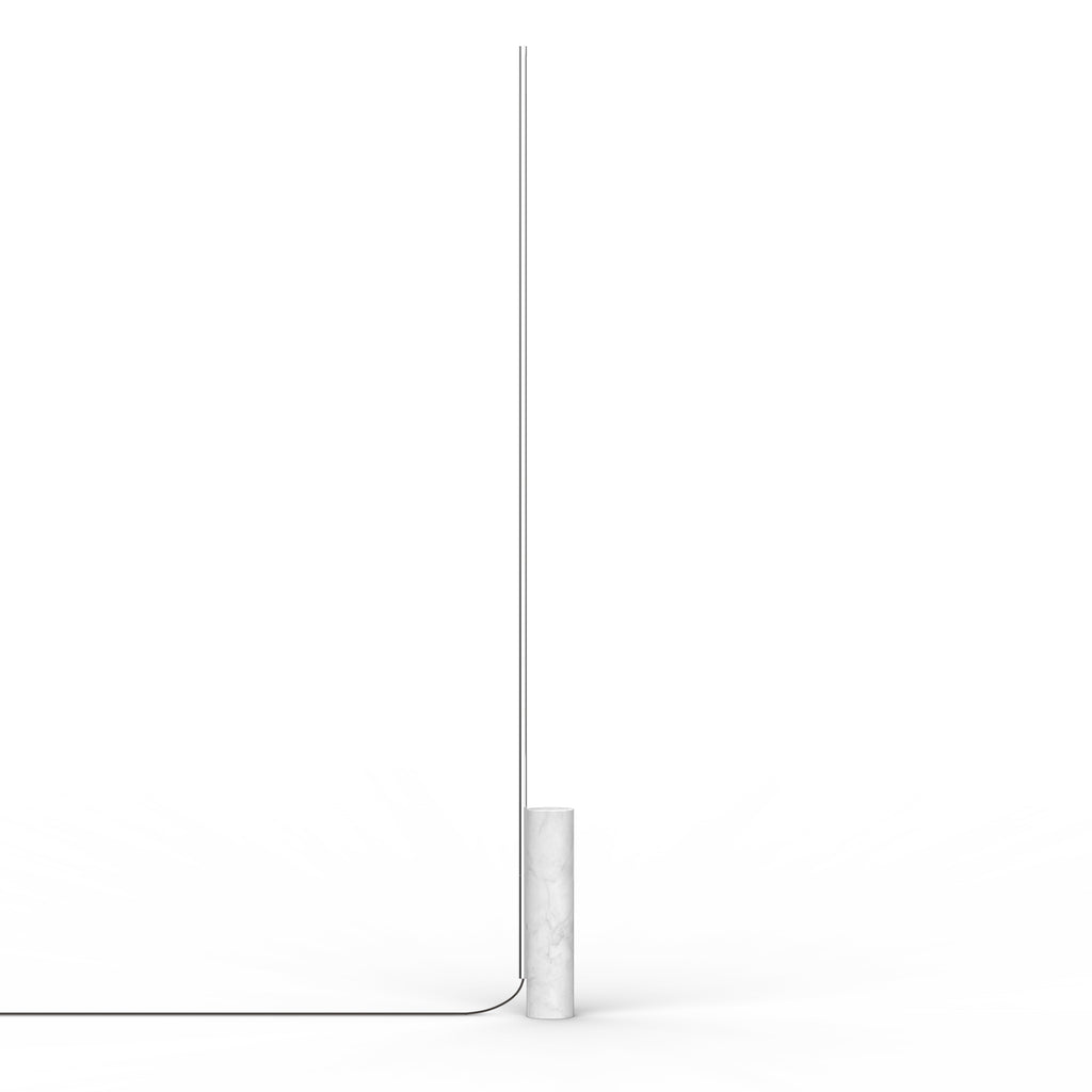 T.O Floor Lamp Floor Lamps Pablo White Carrara Marble Chrome