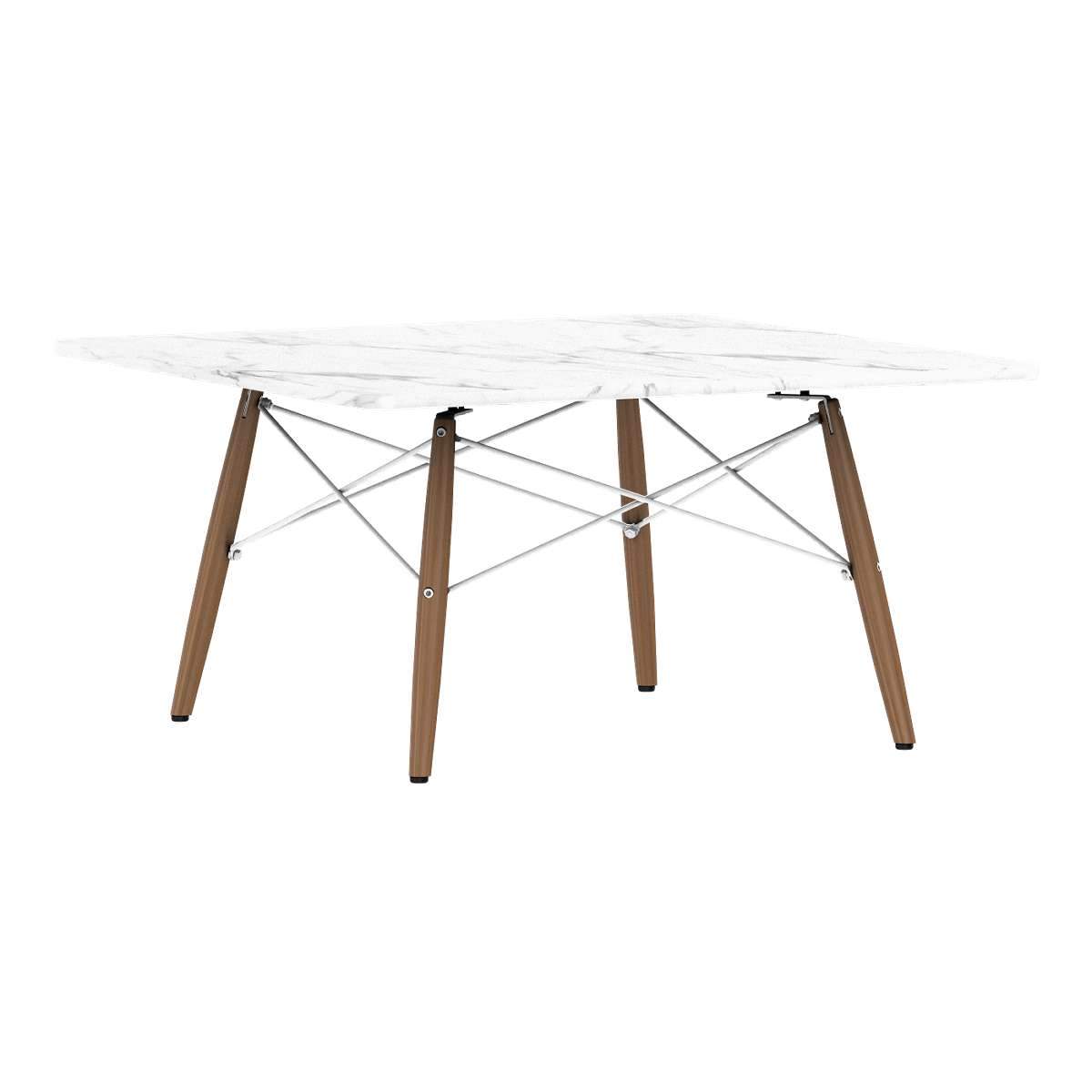 Eames Square Dowel Leg Coffee Table Coffee Tables herman miller Carrara Marble +$1000.00 Walnut +$30.00 White