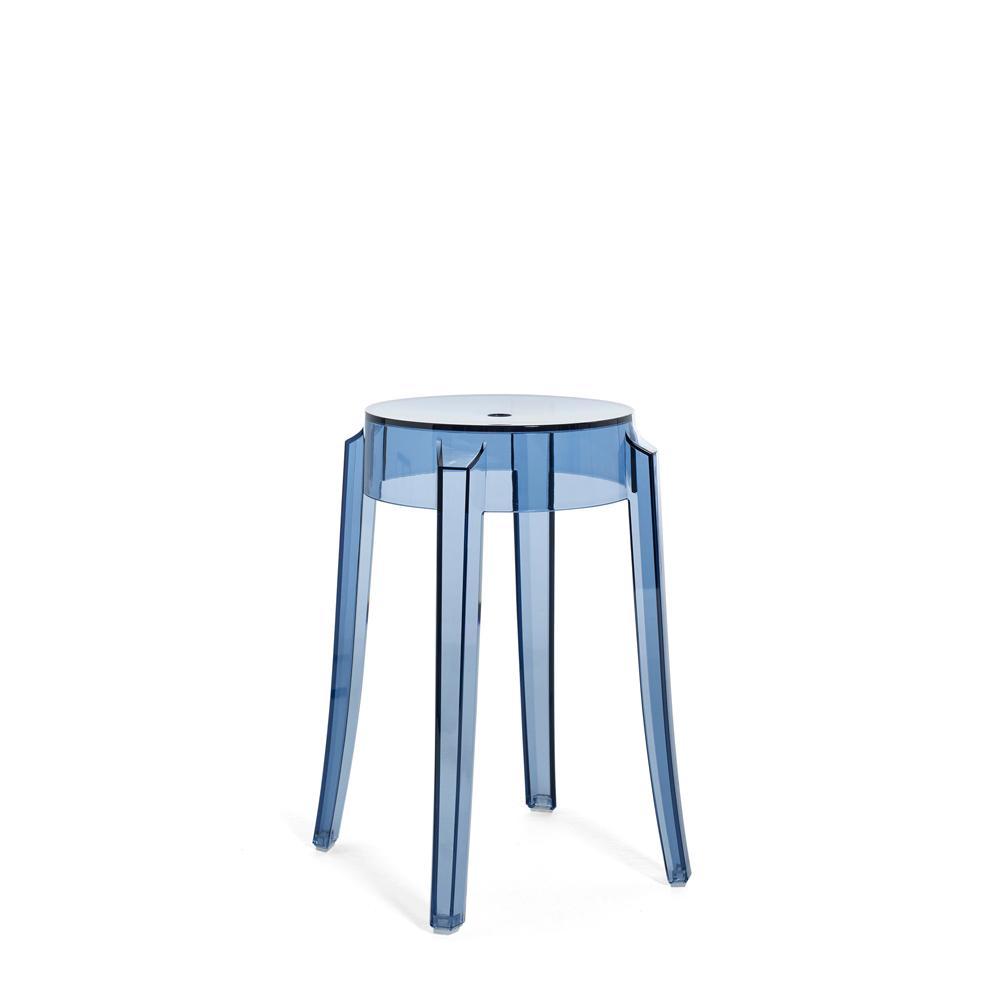 Charles Ghost Stool bar seating Kartell 18.1" Low Stool - Powder Blue
