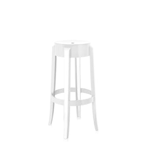 Charles Ghost Stool bar seating Kartell 29.5 Bar Stool - Solid Glossy White 