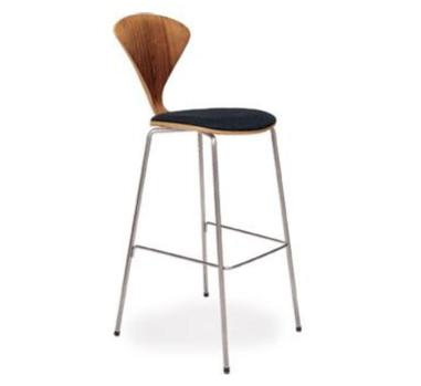 Cherner Metal Leg Stool - Upholstered Seat bar seating Cherner Chair