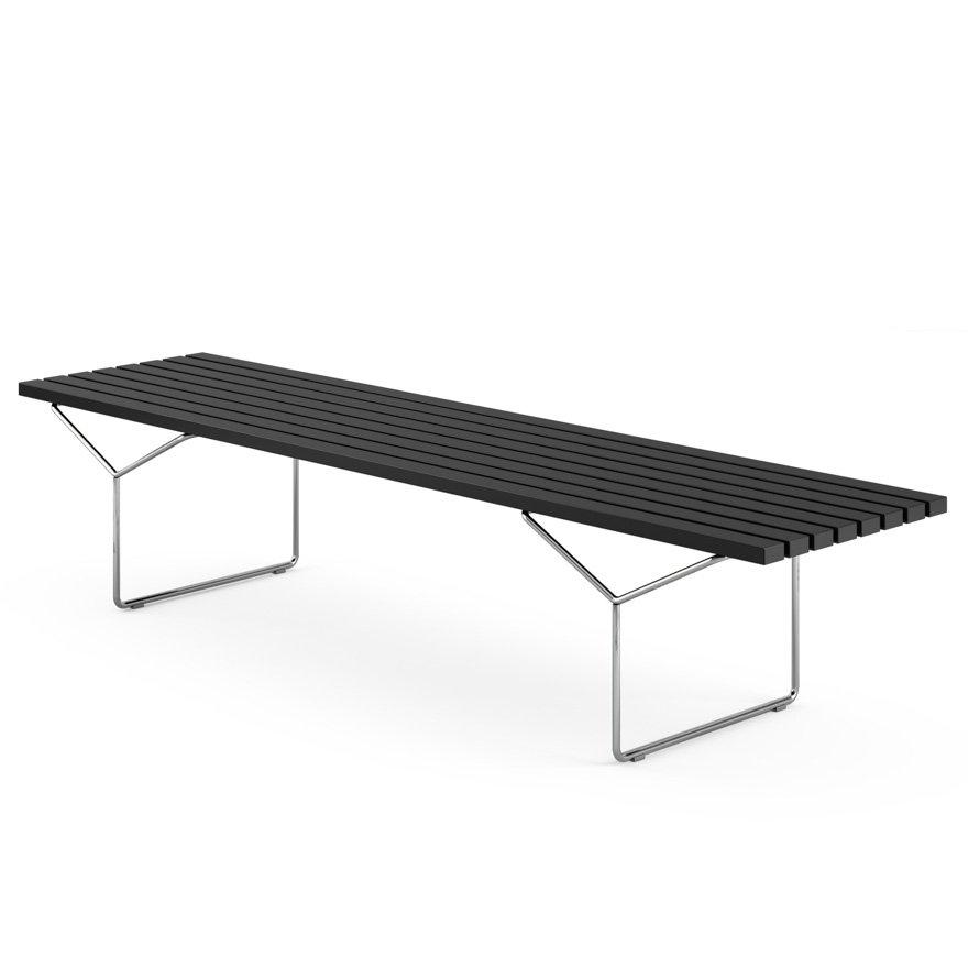 Bertoia Bench Benches Knoll Chrome/black