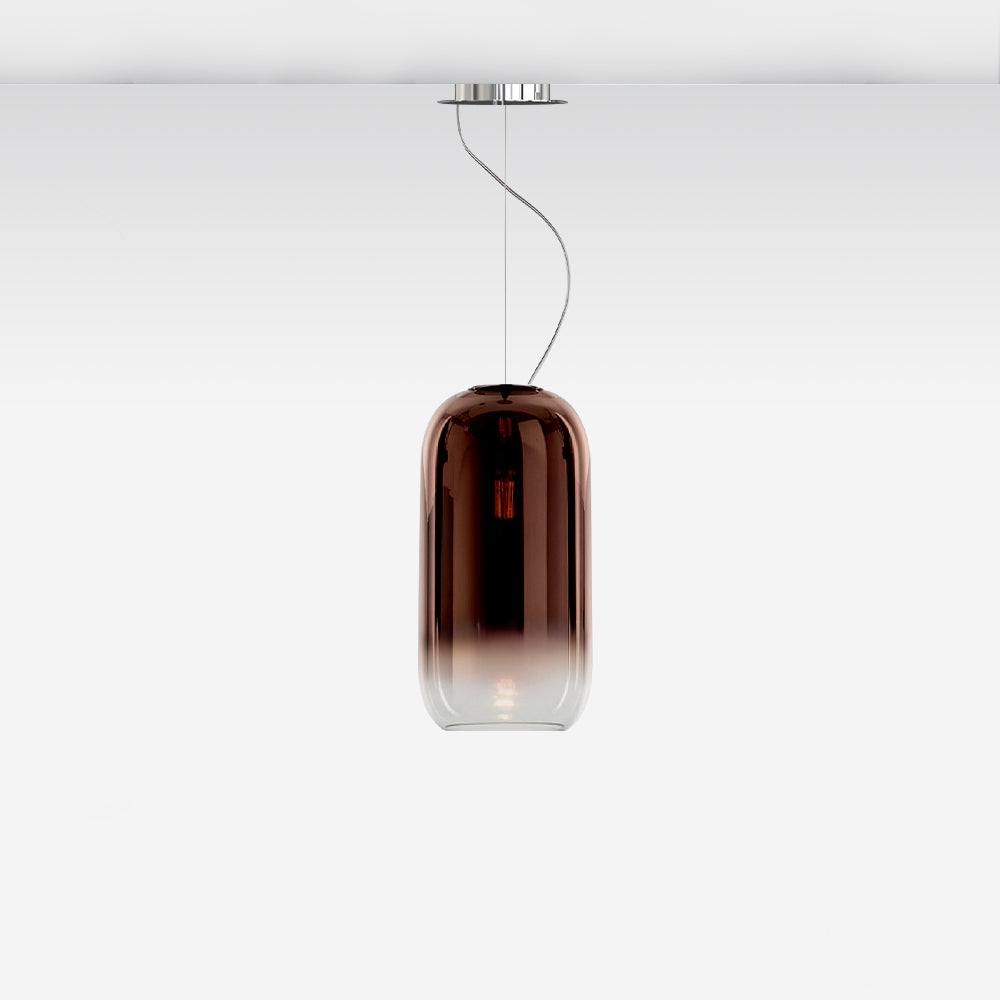 Gople Suspension Extended Length Pendant Lights Artemide Copper