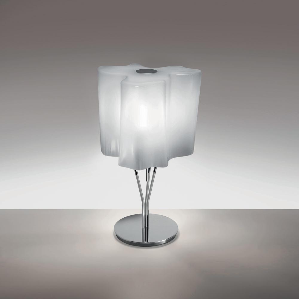 Logico Table Lamps Table Lamps Artemide Chrome Milky White