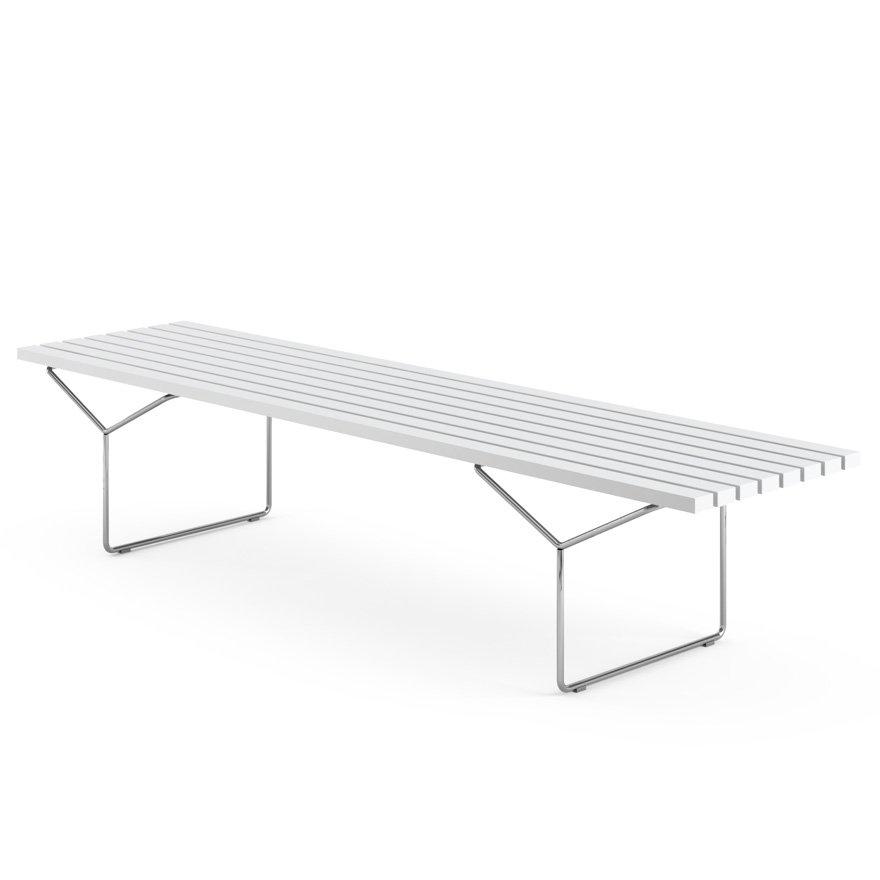 Bertoia Bench Benches Knoll Chrome/white