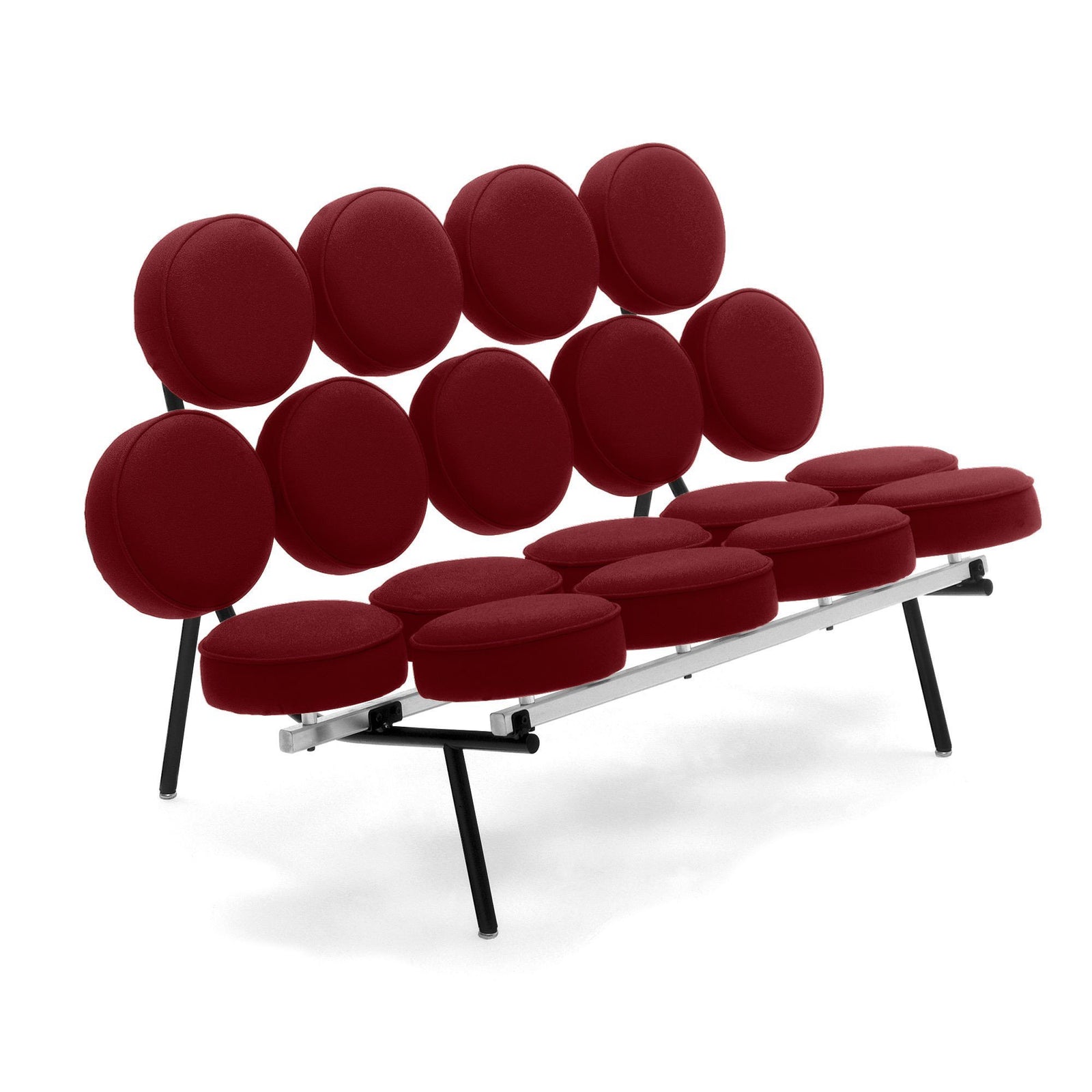 Nelson Marshmallow Sofa Sofa herman miller Claret Crepe Fabric