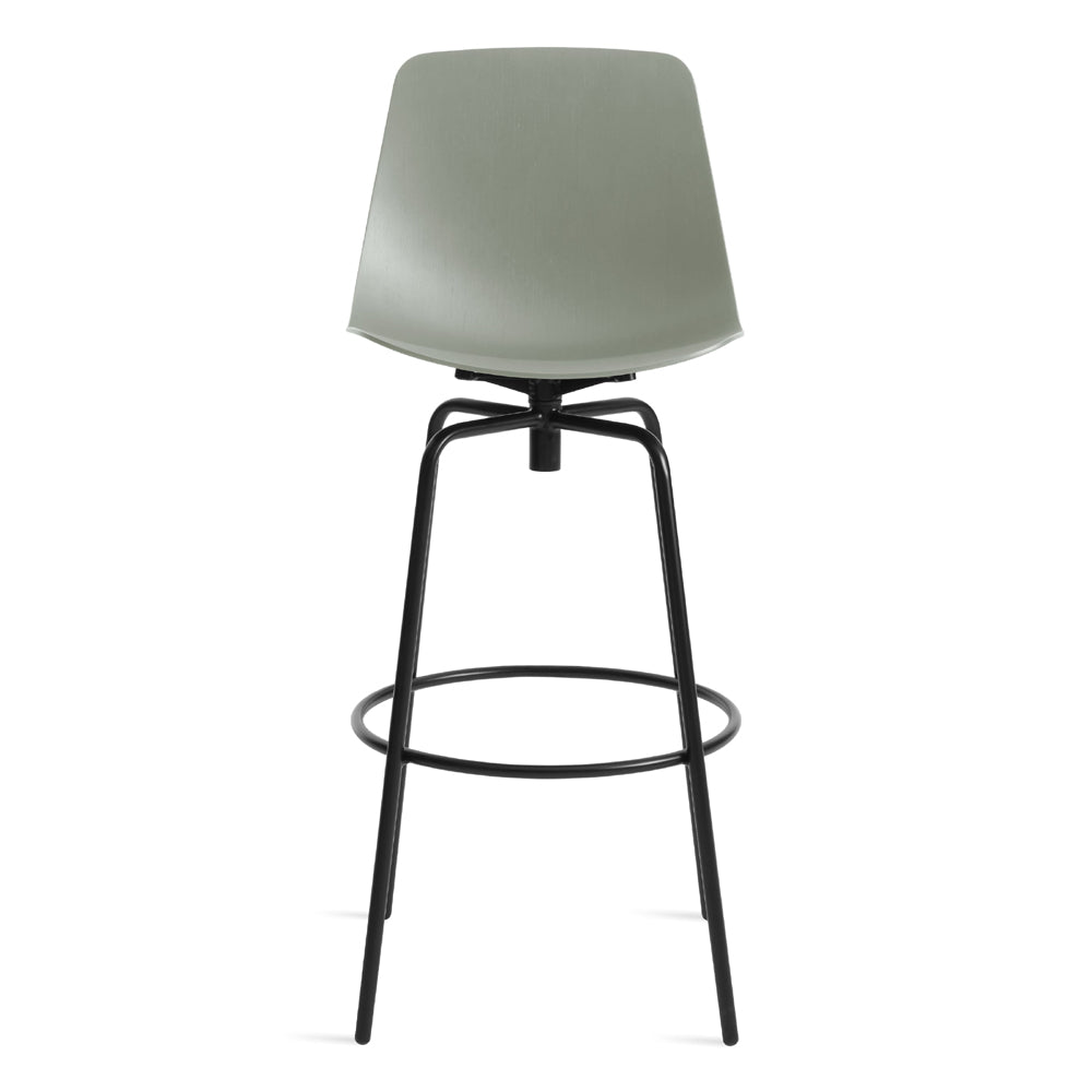 Clean Cut Swivel Barstool Stools BluDot Grey Green