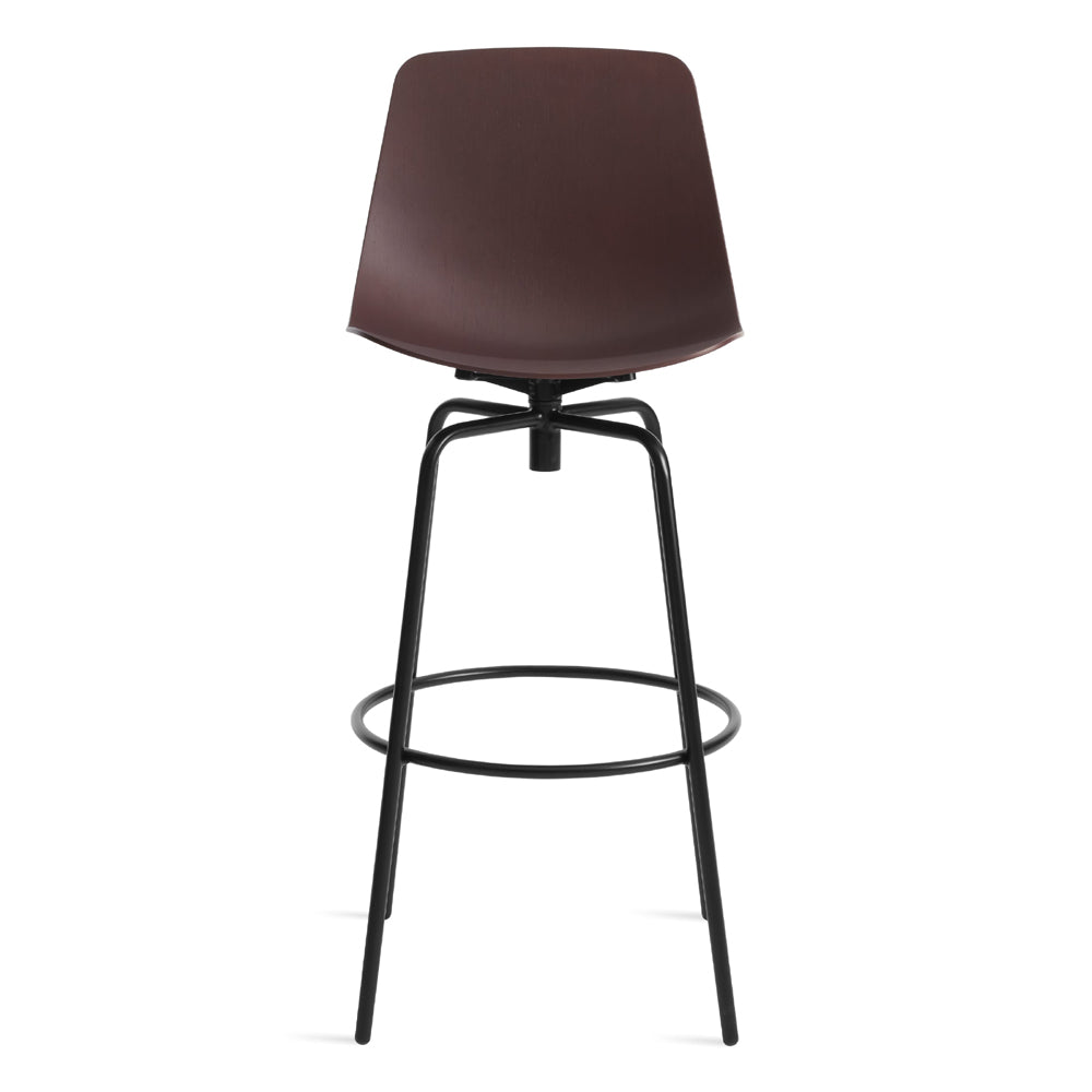 Clean Cut Swivel Barstool Stools BluDot Oxblood