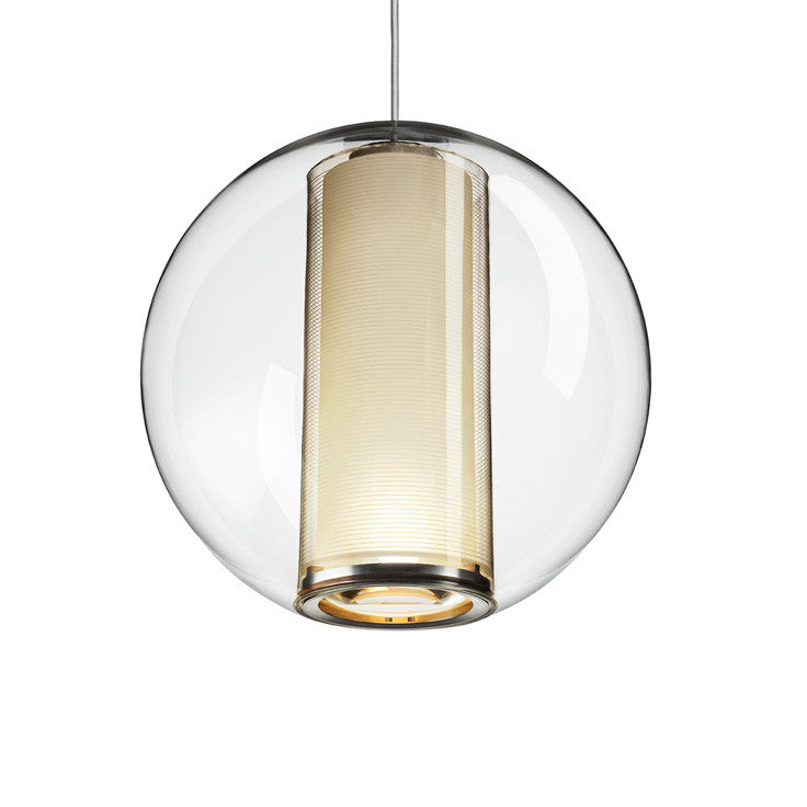 Bel Occhio Pendant hanging light Pablo Clear with white diffuser