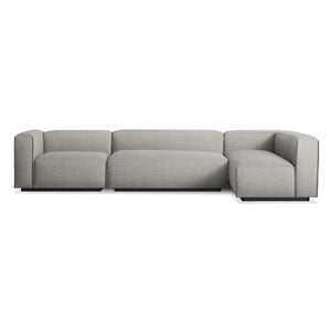 Cleon Medium Plus Sectional Sofa Sofa BluDot Tait Charcoal Left 