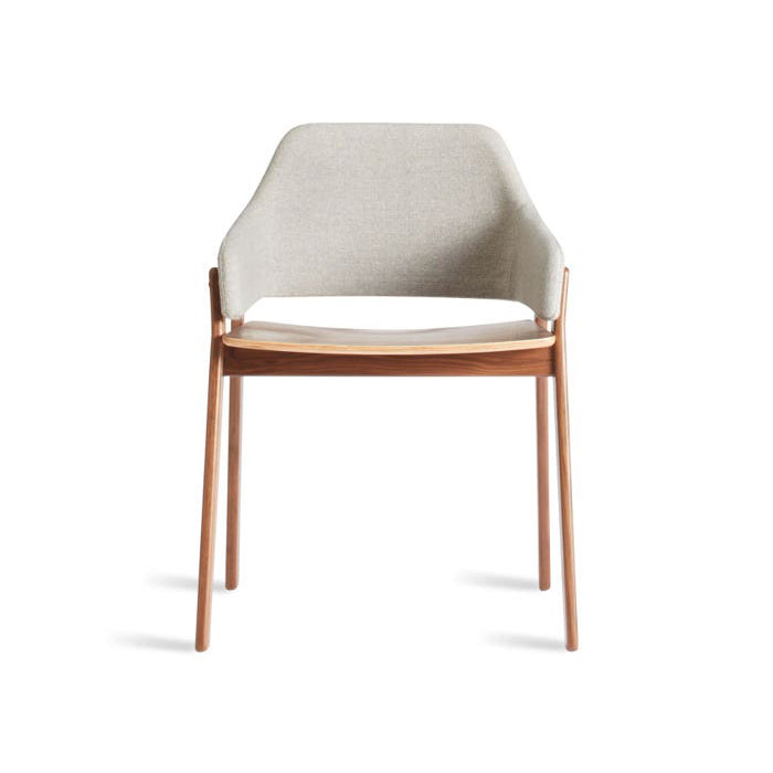 Clutch Dining Chair Side/Dining BluDot Walnut / Edwards Light Grey