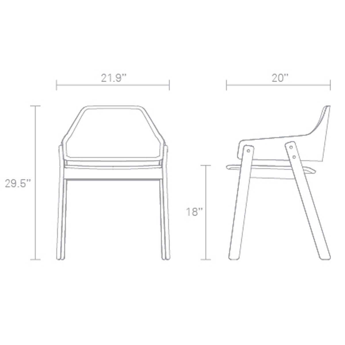 Clutch Dining Chair Side/Dining BluDot