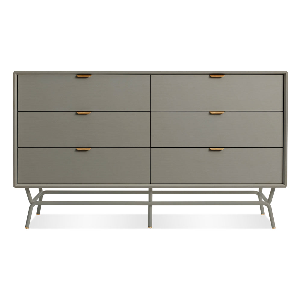 Dang 6 Drawer Dresser storage BluDot Risk-Averse Grey
