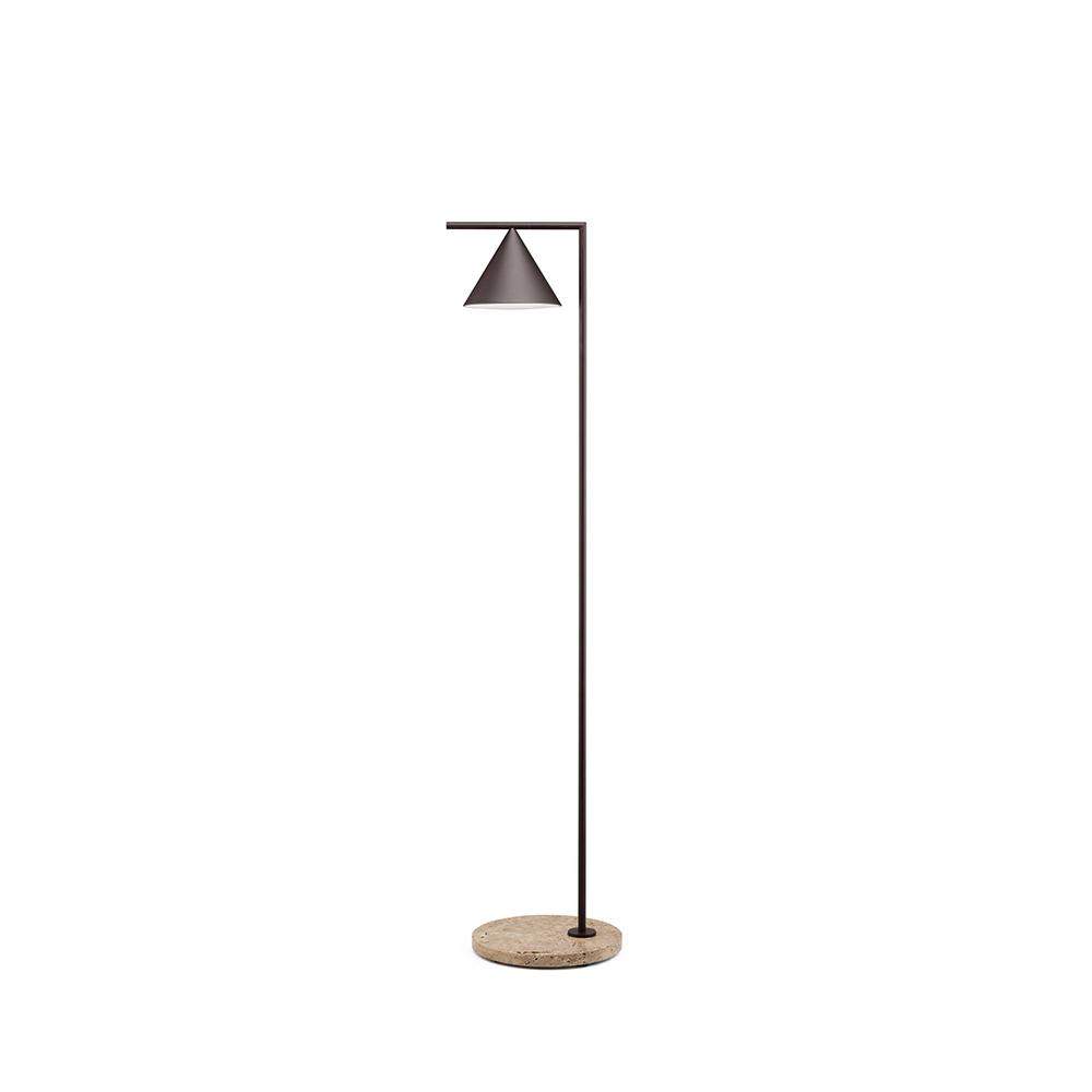 Captain Flint Outdoor / Indoor Floor Lamp Outdoor Lighting Flos Deep Brown / Travertino Imperiale 2700K