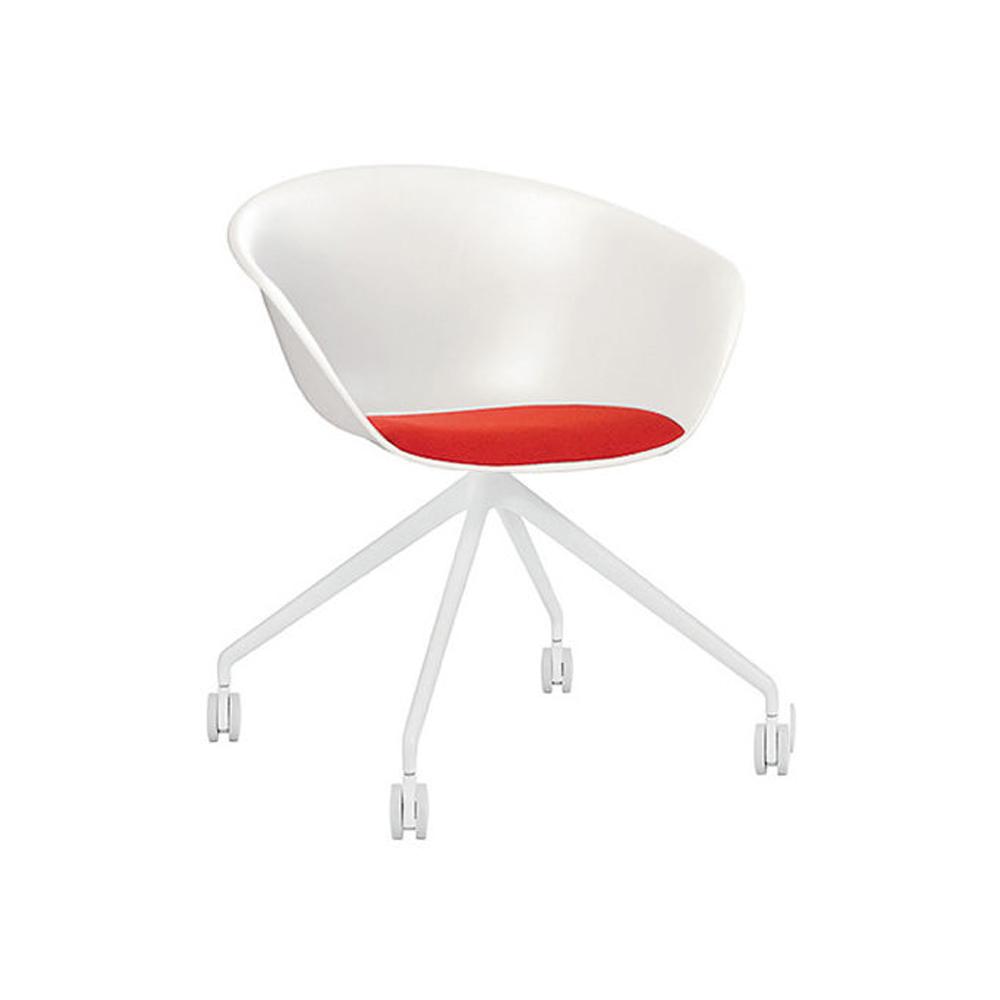 Duna 02 Trestle Base Chair With Seat Cushion Side/Dining Arper