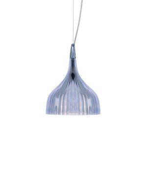 E Suspension Lamp hanging lamps Kartell Transparent Light Blue 