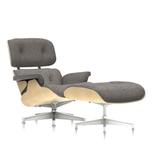 Eames Lounge Chair & Ottoman in Mohair Supreme lounge chair herman miller Standard White Ash Mohair Supreme Lupine