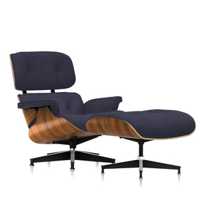 Eames Lounge Chair & Ottoman in Mohair Supreme lounge chair herman miller Standard Santos Palisander Mohair Supreme Slate