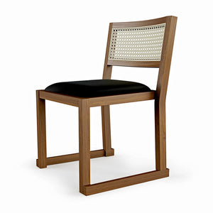 Eglinton Dining Chair Dining chairs Gus Modern Walnut/ Vinyl Noir 