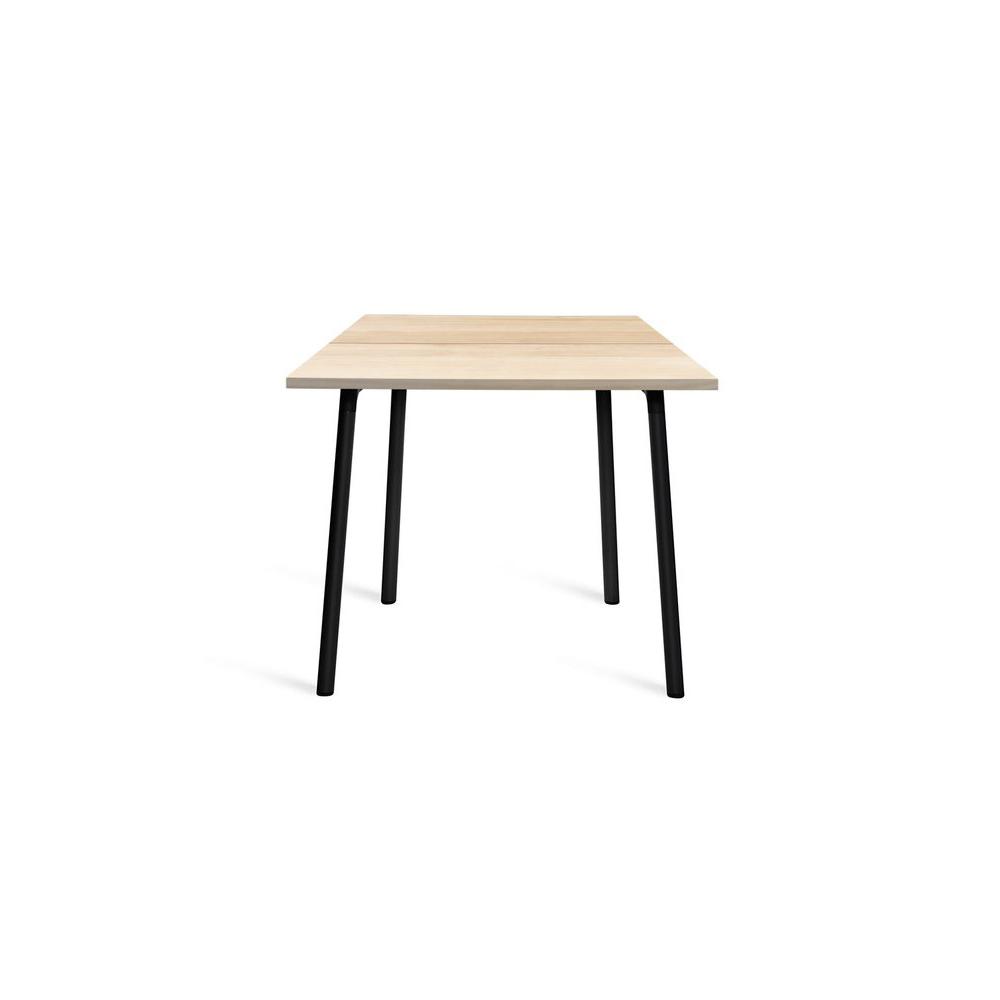Emeco Run Table 32" table Emeco Black Powder Coated Frame - Accoya Top Finish