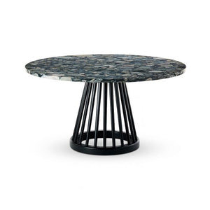 Fan Table Tables Tom Dixon Black Birch Pebble Marble Large: 35.4" Diameter