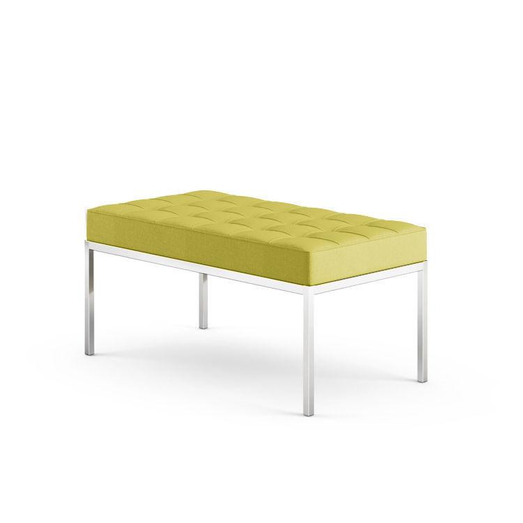Florence Knoll 2 Seat Bench Benches Knoll Chartreuse Classic Boucle