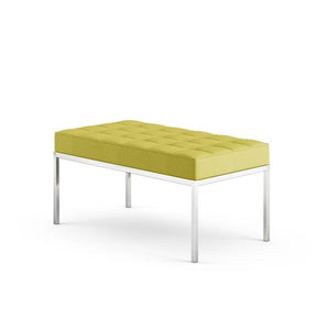 Florence Knoll 2 Seat Bench Benches Knoll Chartreuse Classic Boucle 