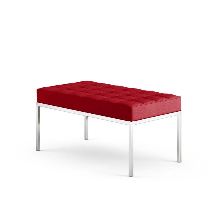 Florence Knoll 2 Seat Bench Benches Knoll Crimson Classic Boucle