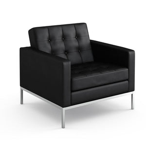Florence Knoll Lounge Chair lounge chair Knoll Volo Leather - Black 
