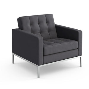 Florence Knoll Lounge Chair lounge chair Knoll Hopsack - Charcoal 