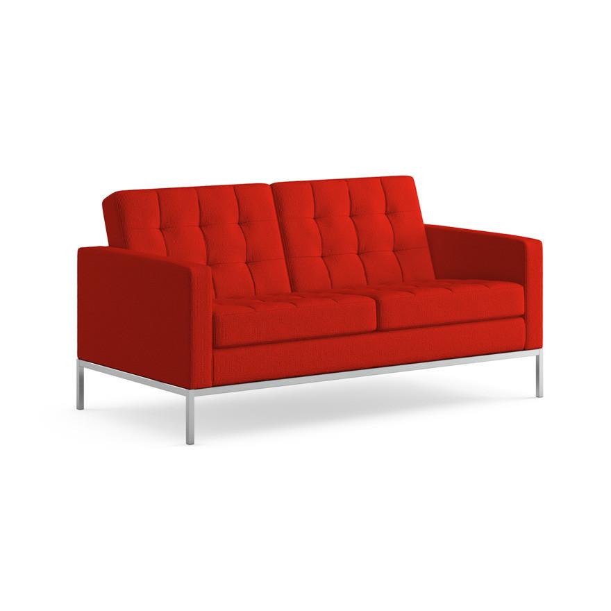Florence Knoll Settee Sofa Knoll Cato - Fire Red