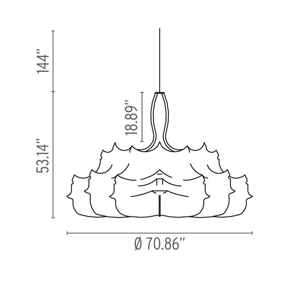 Zeppelin Chandelier hanging lamps Flos