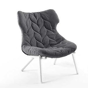 Foliage Lounge Chair lounge chair Kartell white legs trevira - grey (C) 