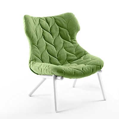 Foliage Lounge Chair lounge chair Kartell white legs trevira - green (D)