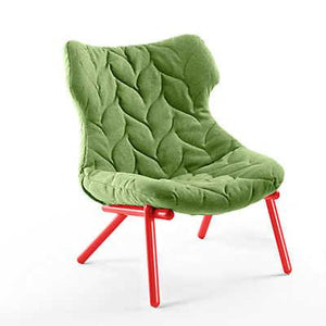 Foliage Lounge Chair lounge chair Kartell red legs trevira - green (D) 