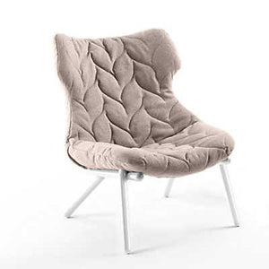 Foliage Lounge Chair lounge chair Kartell white legs trevira - beige (A) 