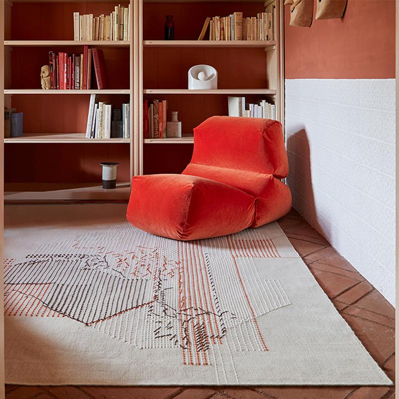 Backstitch Composition Rug Rug Gan