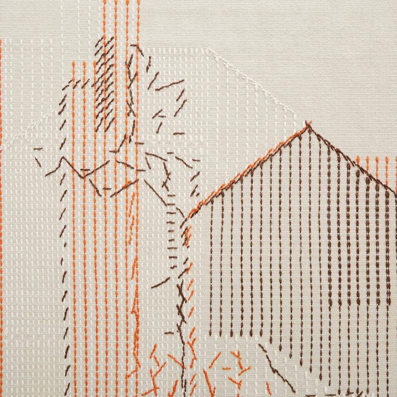 Backstitch Composition Rug Rug Gan