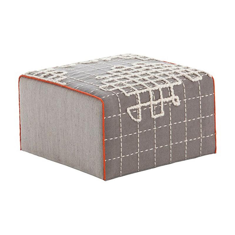 Bandas Small Pouf Pouf Gan A Gray