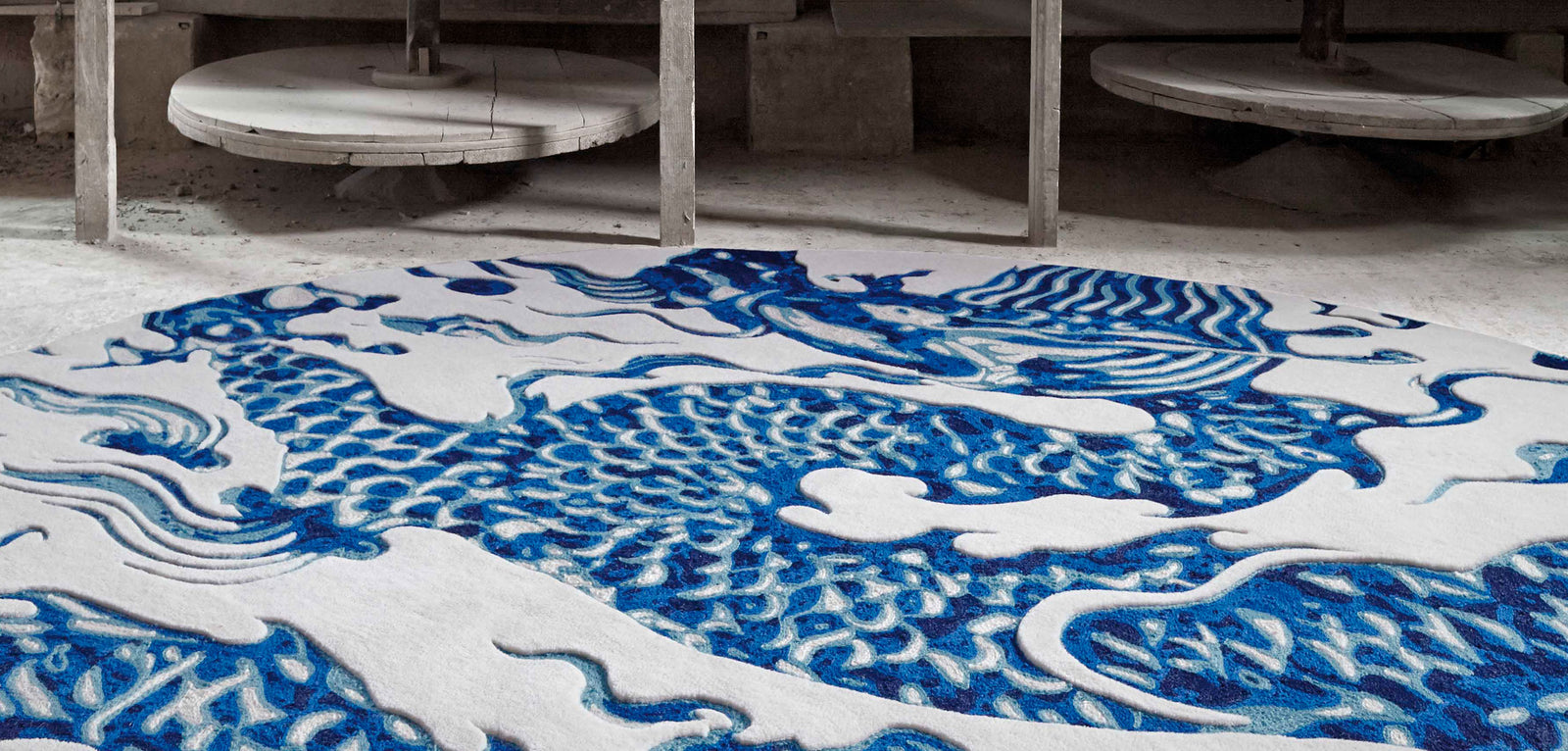 Blue China Rug Rug Gan