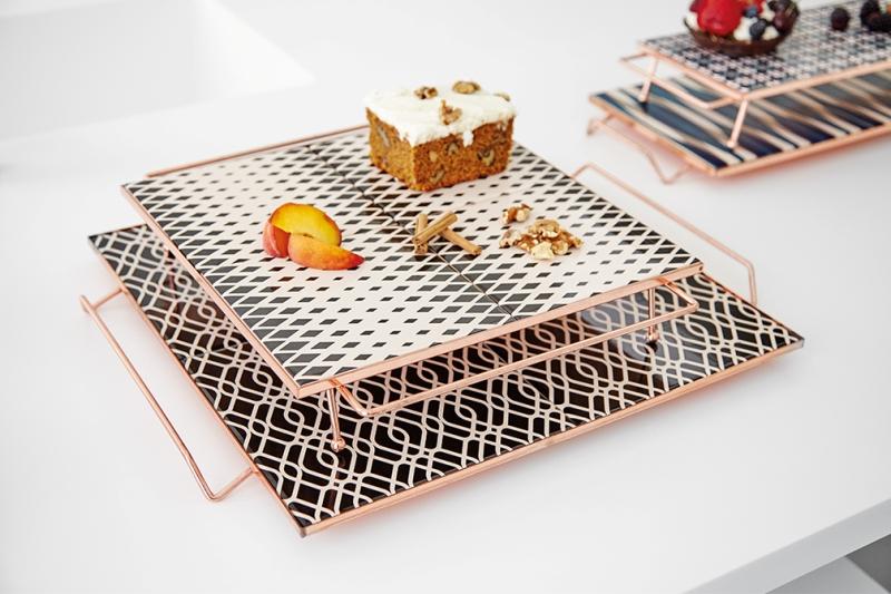 Mix&Match Square Tray 30x30 Black&White Tray Gan