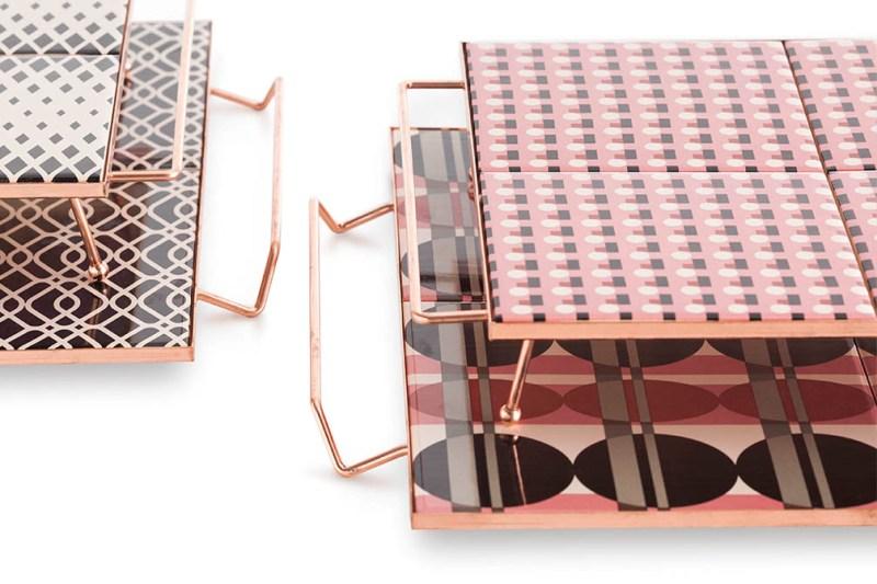 Gan Mix&Match Square Tray 30x30 Pink Tray Gan