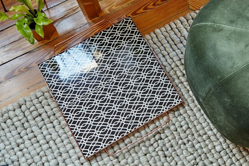 Gan Mix&Match Square Tray 40x40 Black&White Tray Gan