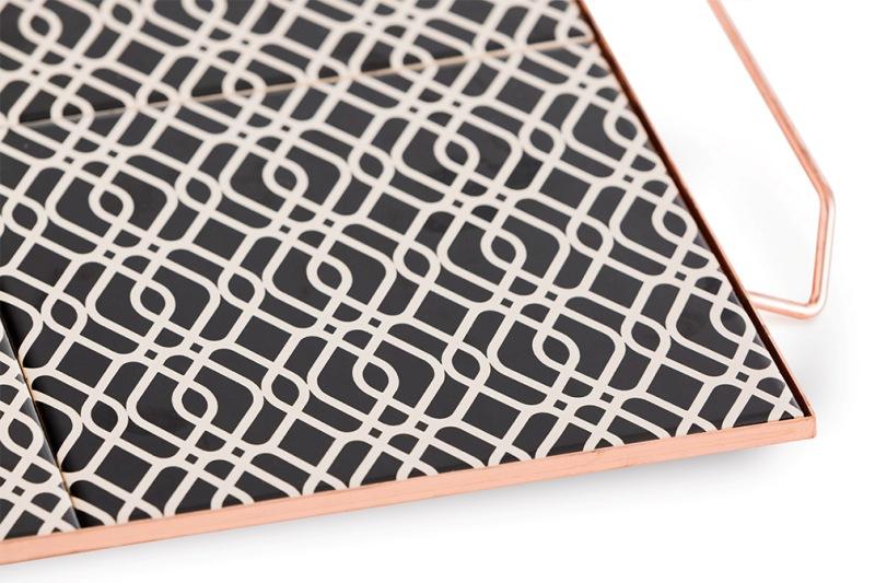 Gan Mix&Match Square Tray 40x40 Black&White Tray Gan